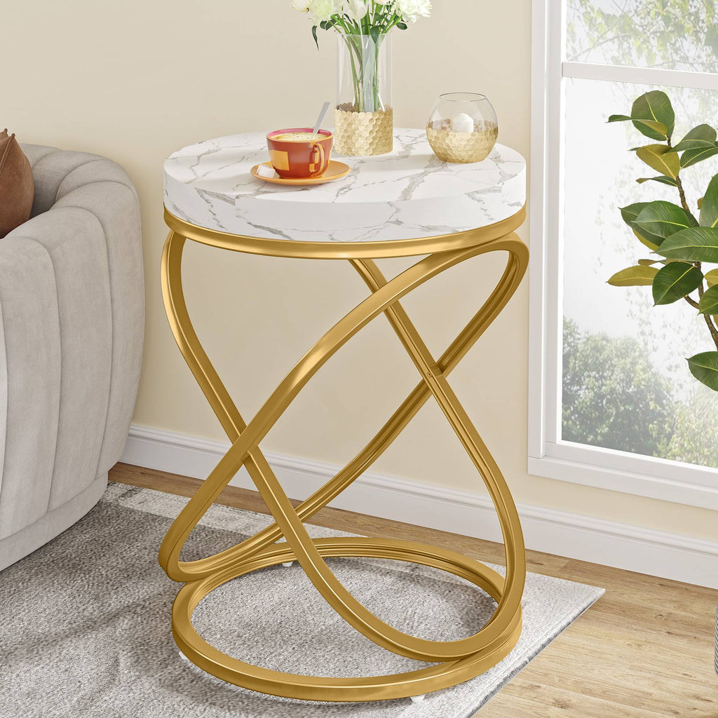 Round End Table, 26" Tall Side Table