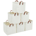 13" Cube Patterned Storage Bins | Water-Resistant Toy Storage Basket w/Handles