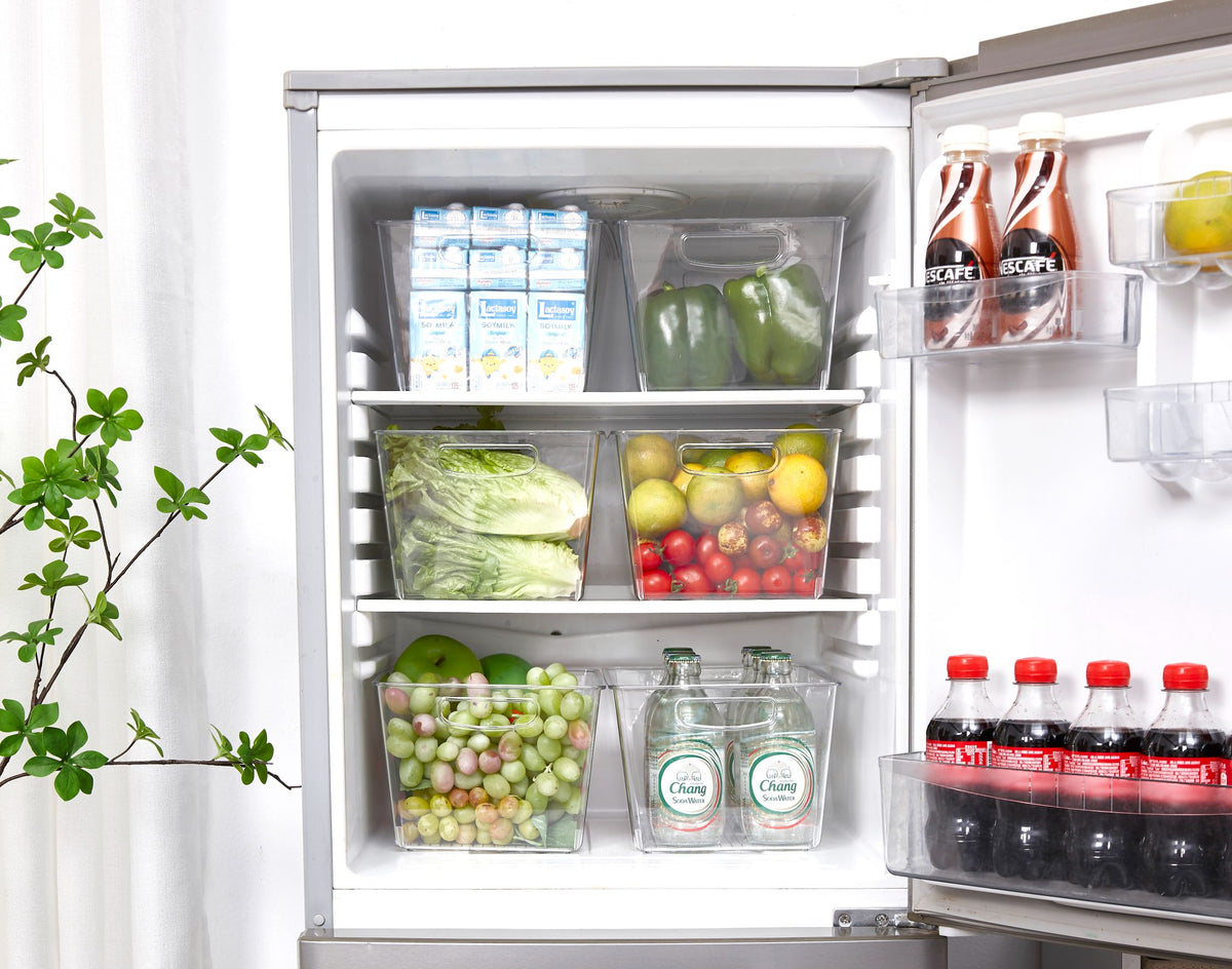 11.4" Fridge Organizer Clear Storage Bins - Transparent Kitchen & Pantry Organizers