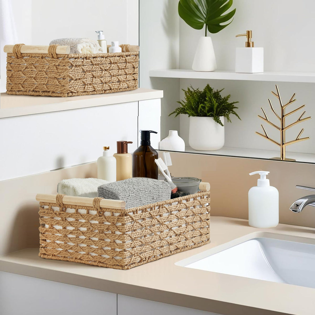 Boho Rope Décor Storage Baskets - Home Décor Storage Basket