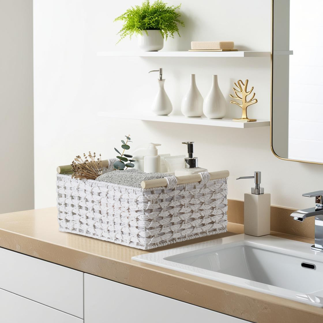 Boho Rope Décor Storage Baskets - Home Décor Storage Basket