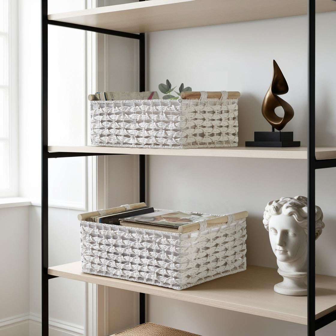 Boho Rope Décor Storage Baskets - Home Décor Storage Basket