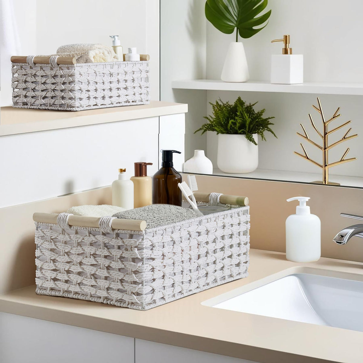 Boho Rope Décor Storage Baskets - Home Décor Storage Basket