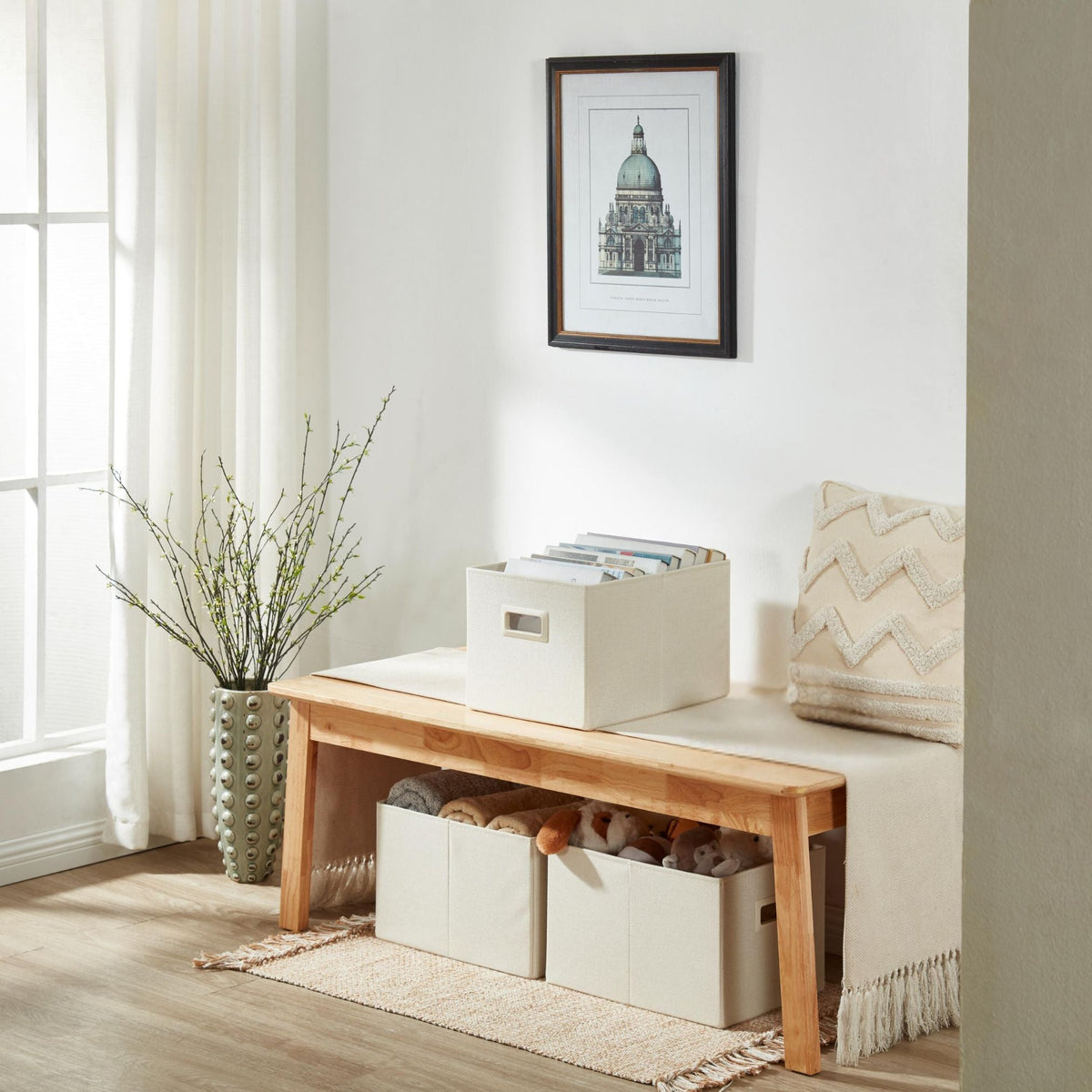 Premium Storage Baskets for Shelves | Durable Closet Organizers for Clothes, Books & Toys