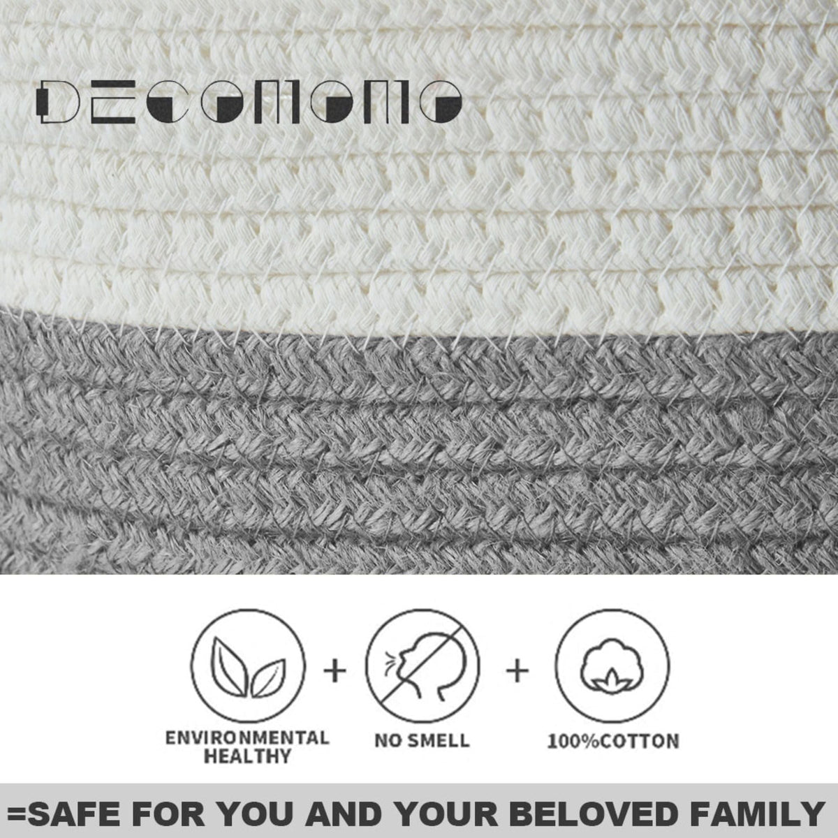 Cotton Rope Baskets (2pcs) - Small Woven Storage Bins