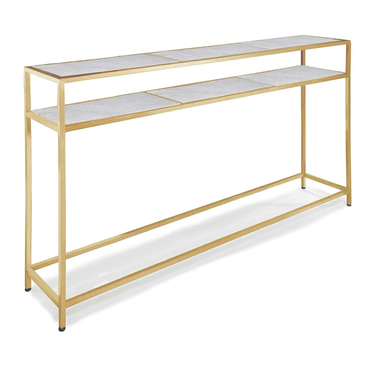 Echelon Console Table – Marble & Brass, 54" Wide