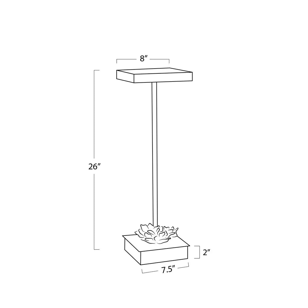 Adeline Accent Table – Gold Leaf Floral Base with Crystal Top