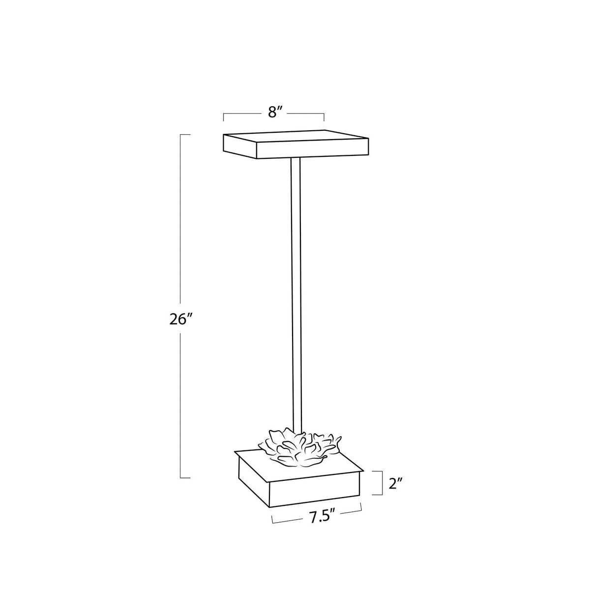 Adeline Accent Table – Gold Leaf Floral Base with Crystal Top