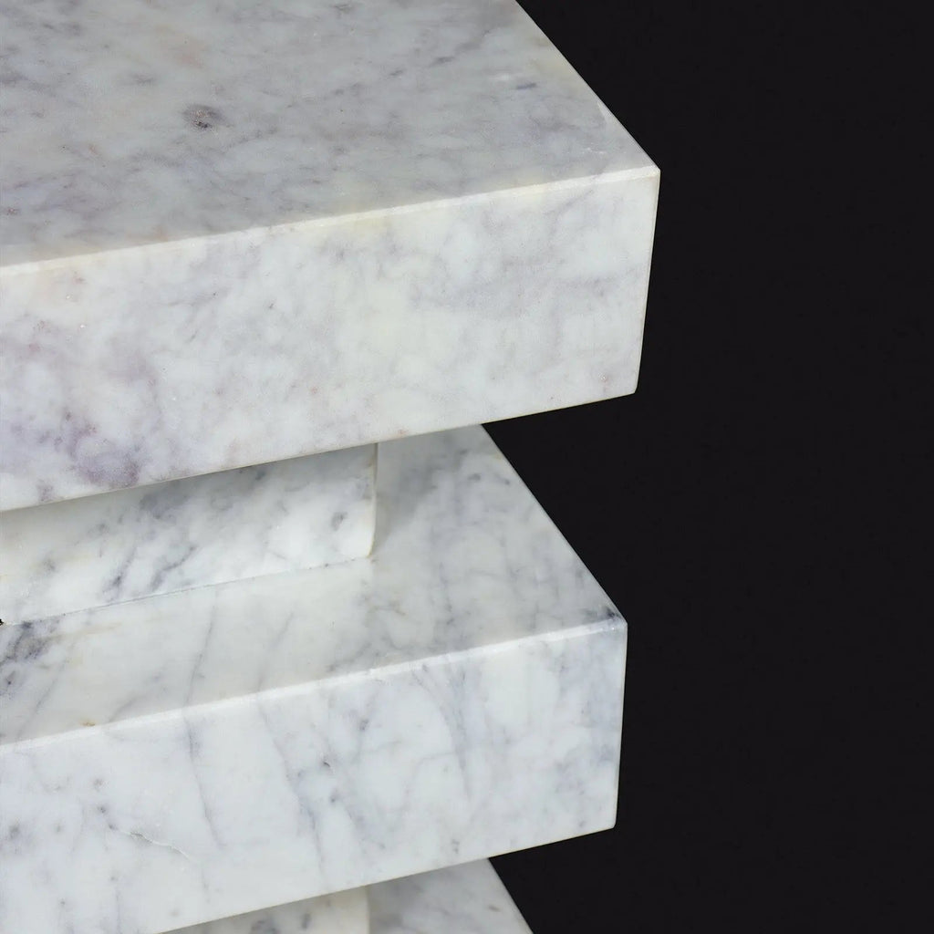 Charli Marble Accent Table – White or Green Marble