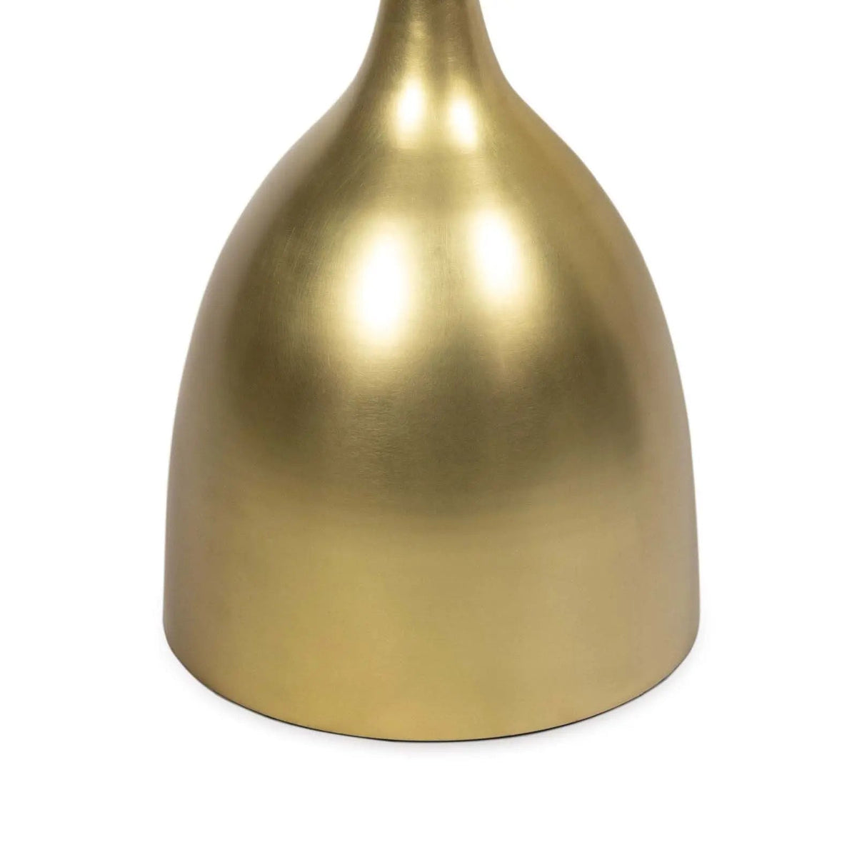 Logan Accent Table – Brass or Bronze with Marble Top