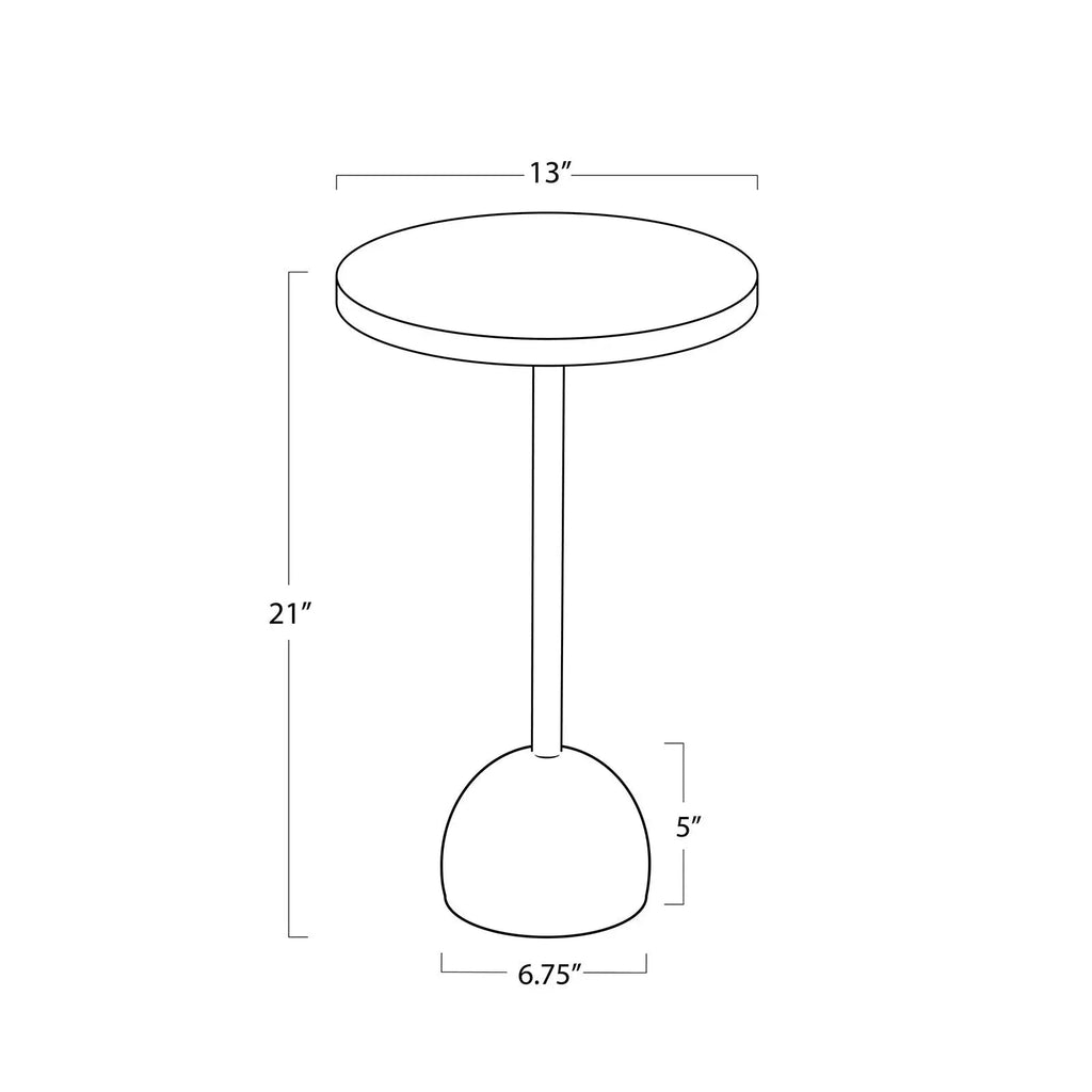 Arthur Accent Table – Round Marble Top on Goblet Base