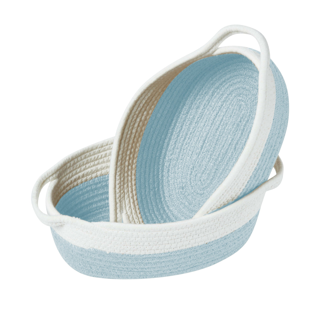 Cotton Rope Baskets (2pcs) - Small Woven Storage Bins