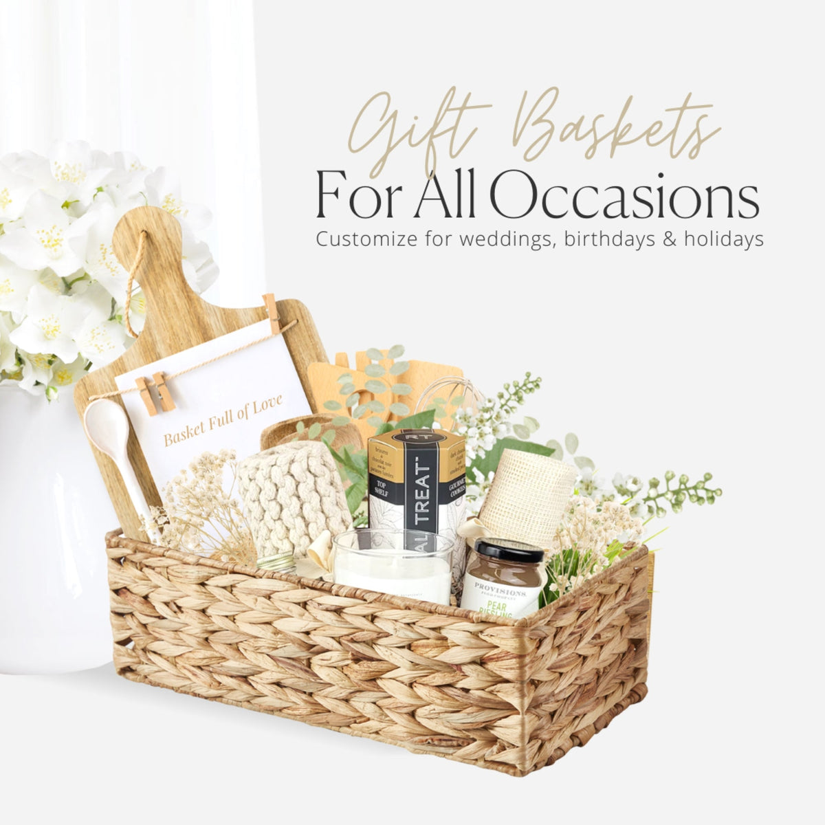 Water Hyacinth Decorative Basket for Home Decor - Multi-purpose Wicker Baskets