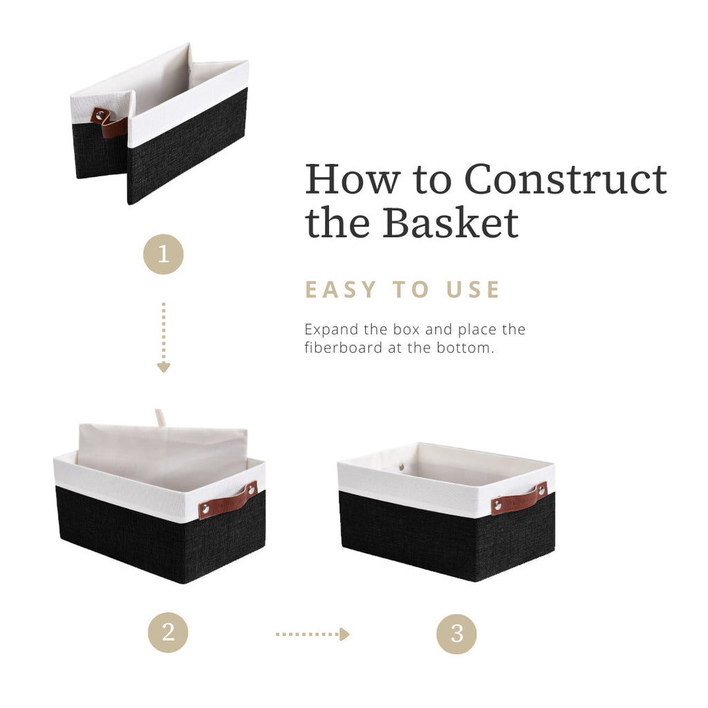 Small Storage Bins Collapsible Sturdy Storage Basket | Storage Organizer Baskets