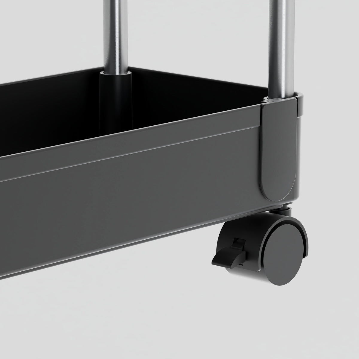 4-Tier Rolling Cart With 360 Rotation Wheels | Multi-Purpose Storage Trolley With Hooks