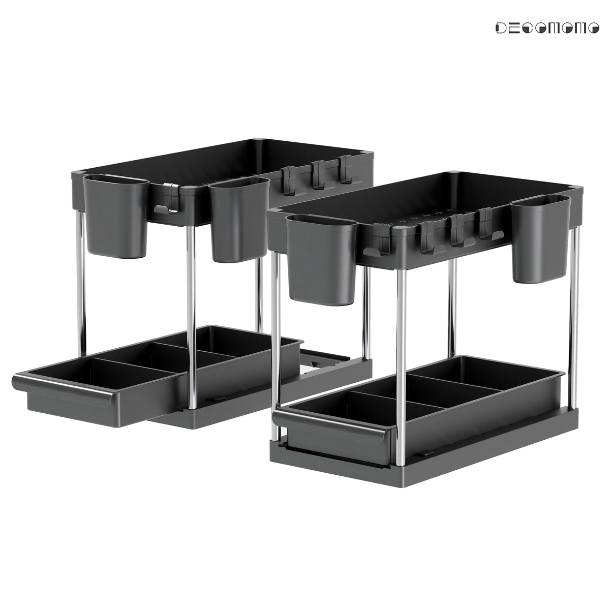 Under Sink Organizer Storage Basket (2-Tier Sliding) | Under Sink Storage Solution