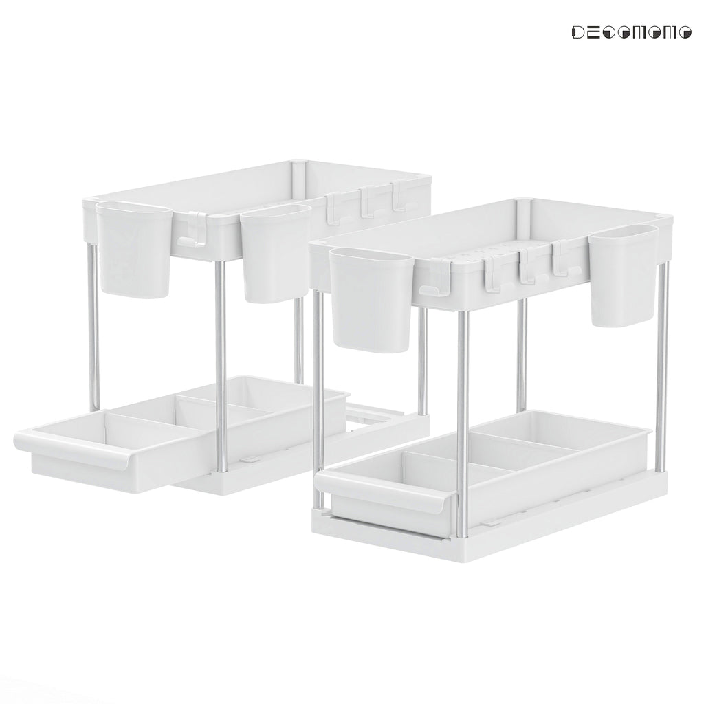Under Sink Organizer Storage Basket (2-Tier Sliding) | Under Sink Storage Solution