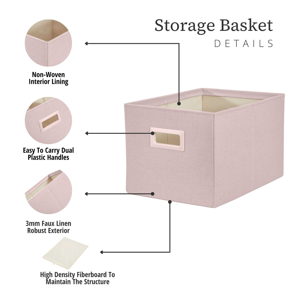 Premium Storage Baskets for Shelves | Durable Closet Organizers for Clothes, Books & Toys