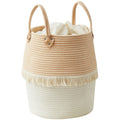 Large Decorative Basket | Baby Laundry Hamper | Woven Basket w/Handles