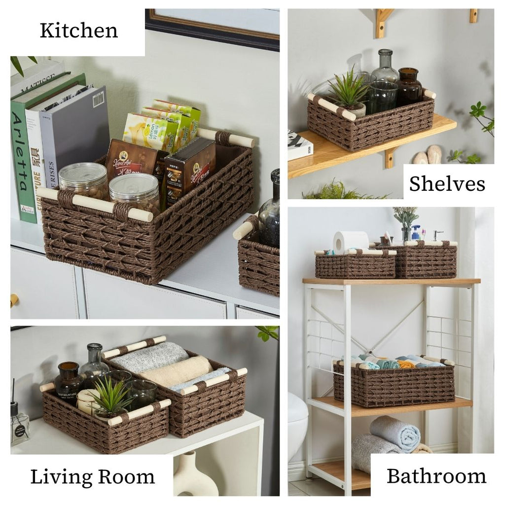 Boho Rope Décor Storage Baskets - Home Décor Storage Basket