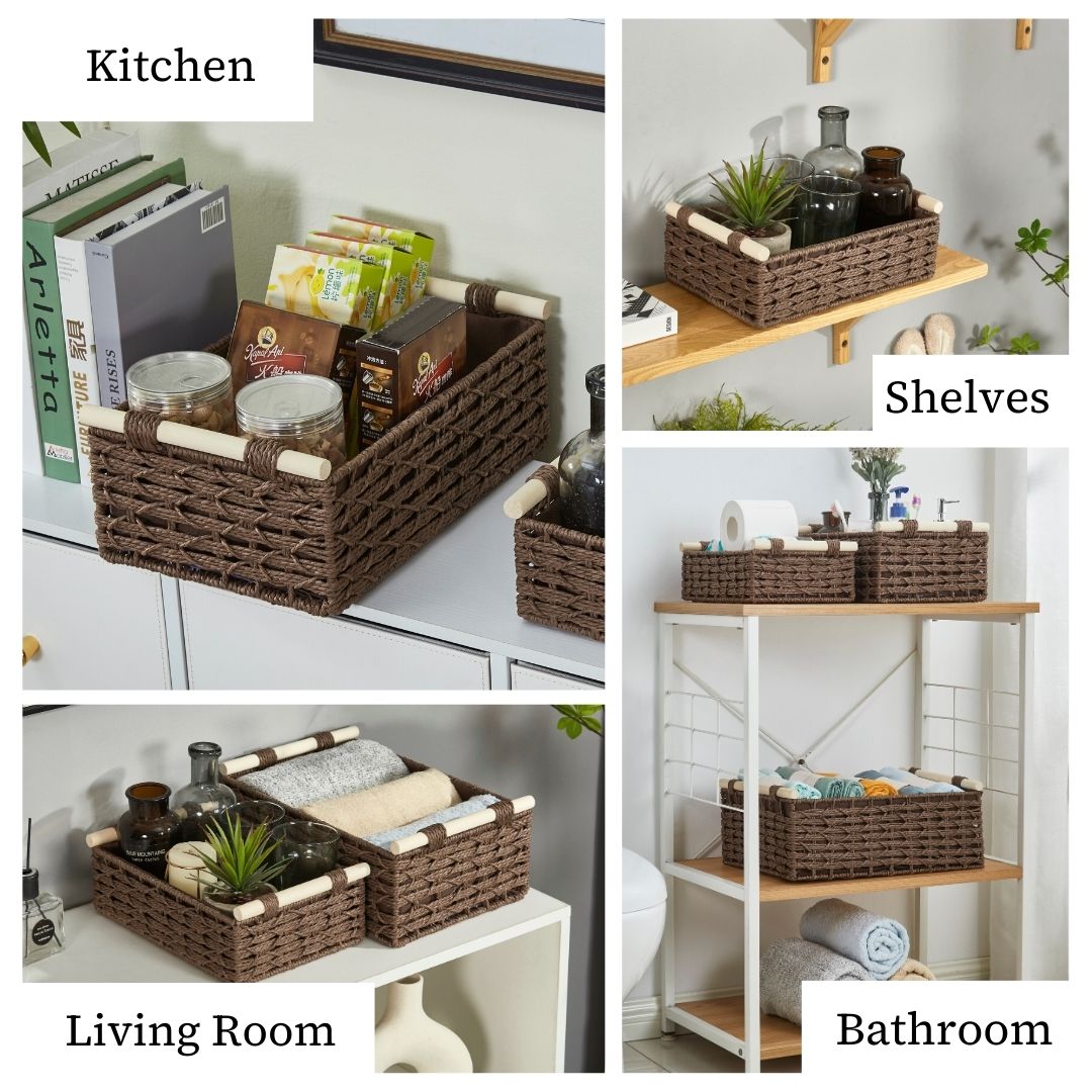 Boho Rope Décor Storage Baskets - Home Décor Storage Basket