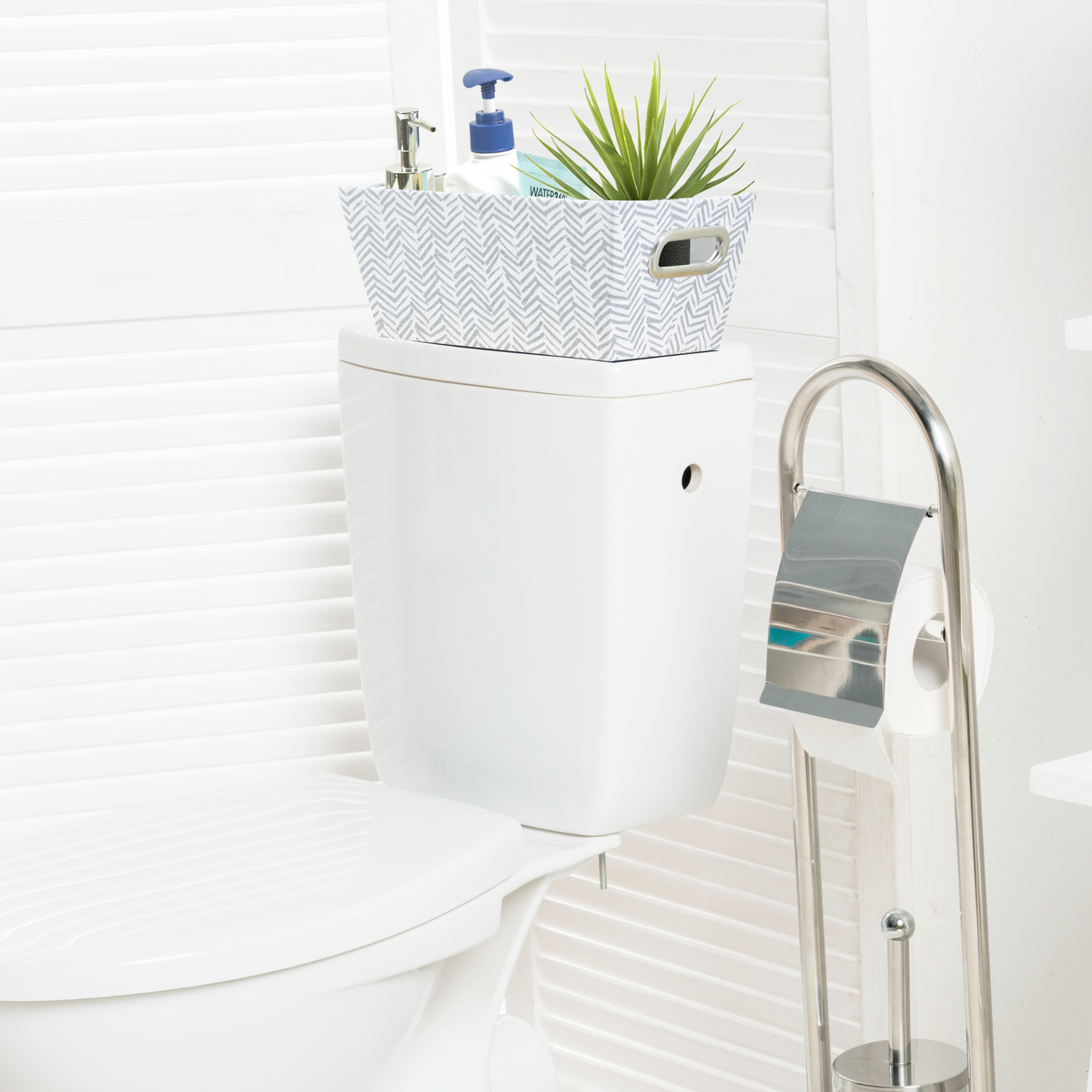 Nestable Storage Bin w/ Cut-out Handles | Patterned Small Storage Baskets