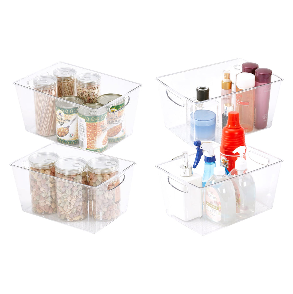 11.4" Fridge Organizer Clear Storage Bins - Transparent Kitchen & Pantry Organizers