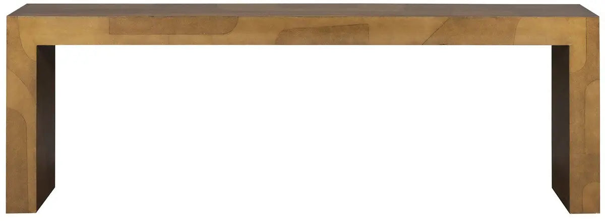 Calder Console – 86" Layered Brass Console