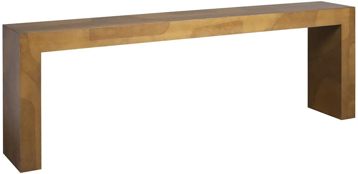 Calder Console – 86" Layered Brass Console