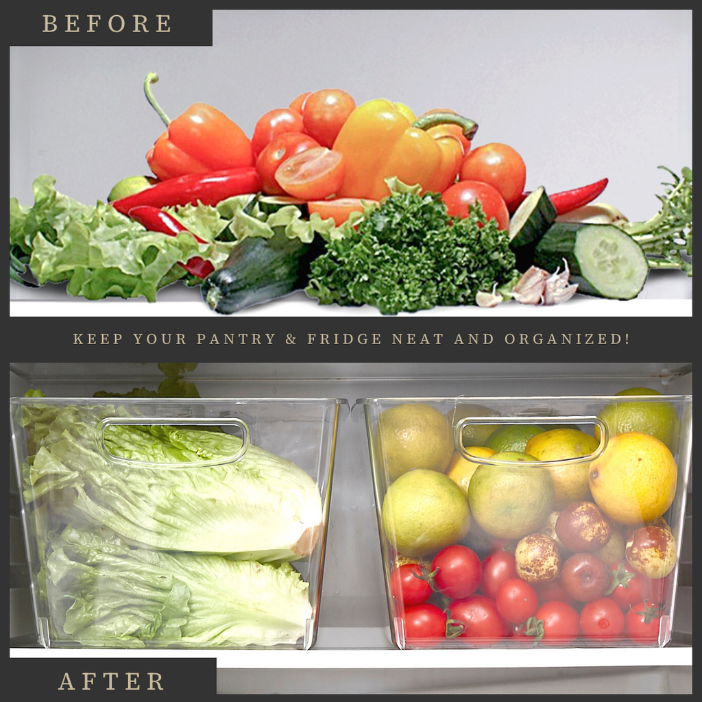 11.4" Fridge Organizer Clear Storage Bins - Transparent Kitchen & Pantry Organizers