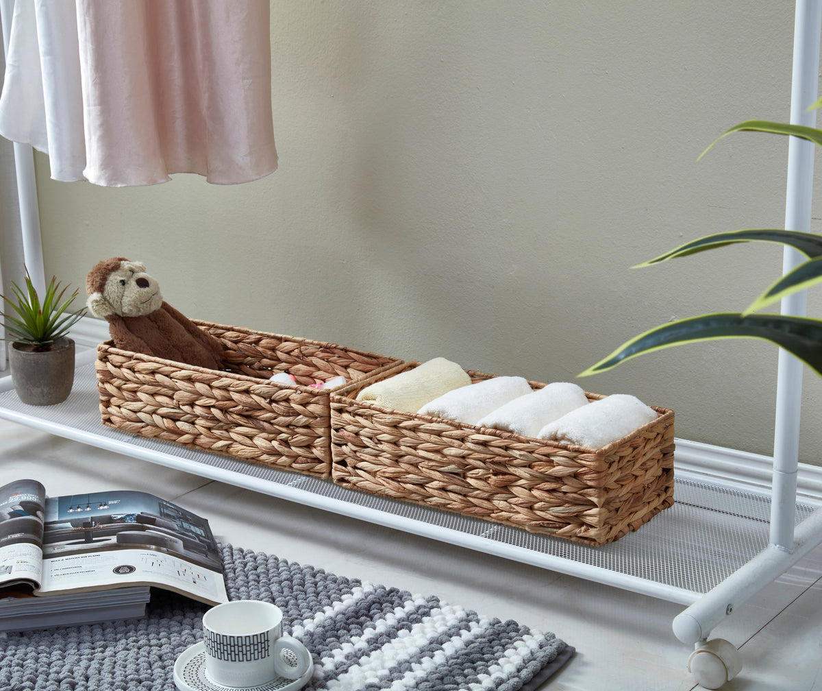 Water Hyacinth Decorative Basket for Home Decor - Multi-purpose Wicker Baskets