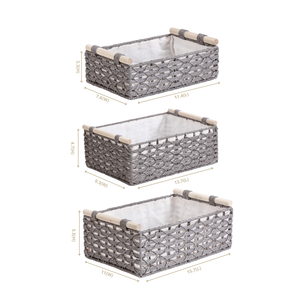 Boho Rope Décor Storage Baskets - Home Décor Storage Basket