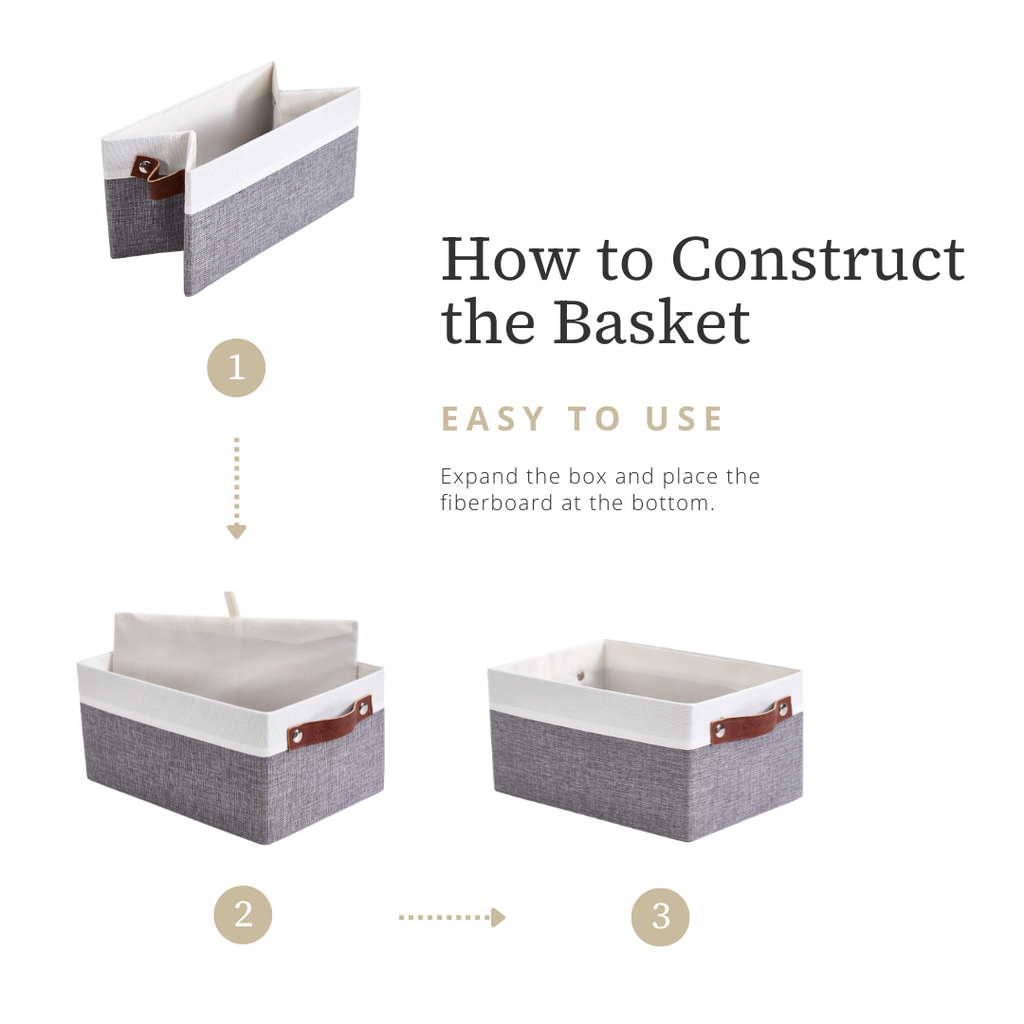 Small Storage Bins Collapsible Sturdy Storage Basket | Storage Organizer Baskets