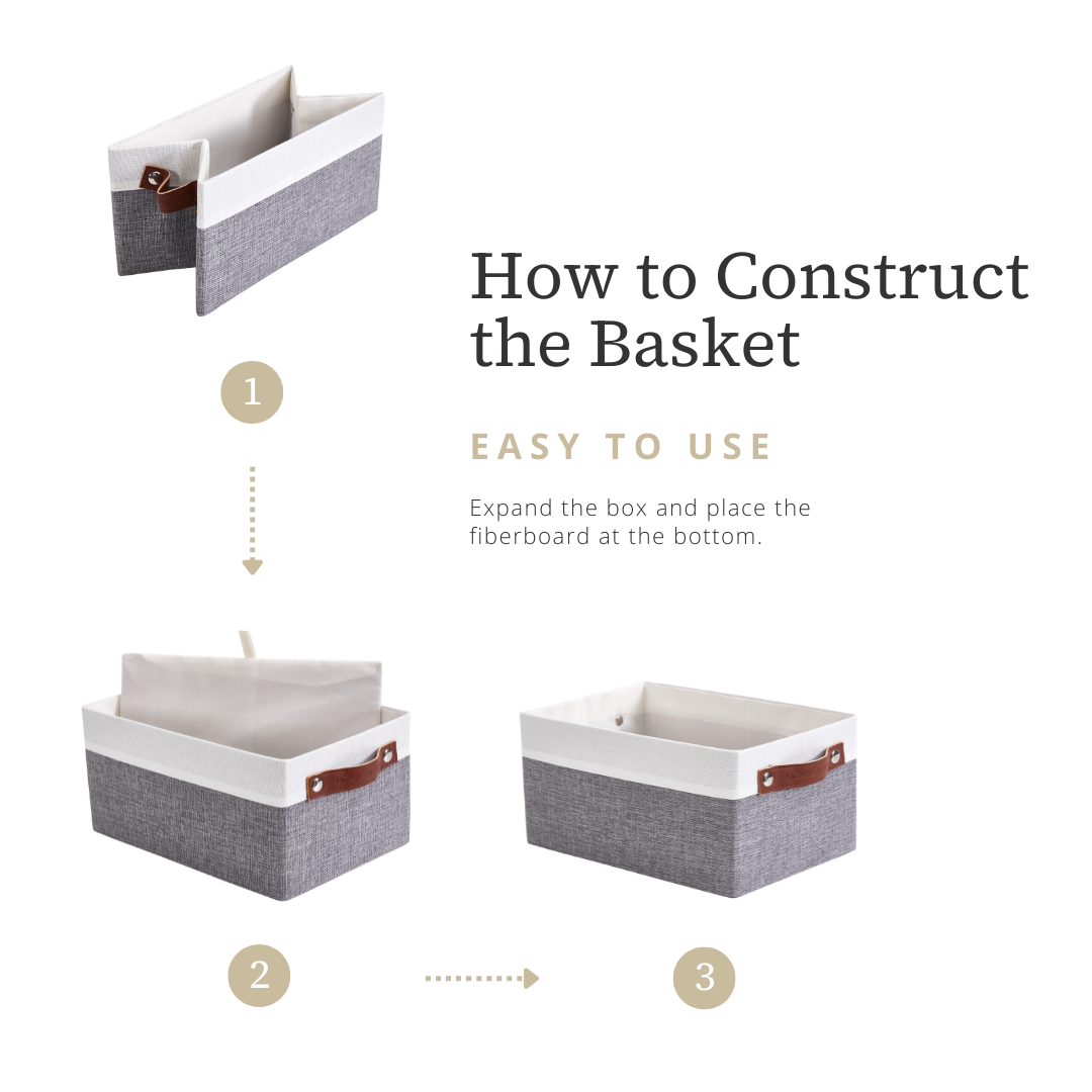 Small Storage Bins Collapsible Sturdy Storage Basket | Storage Organizer Baskets