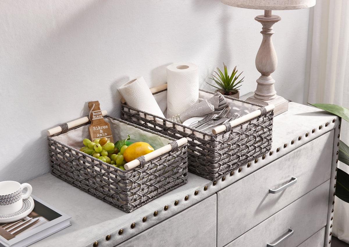 Boho Rope Décor Storage Baskets - Home Décor Storage Basket