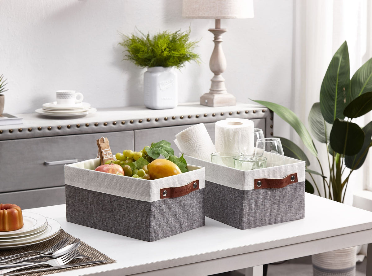 Small Storage Bins Collapsible Sturdy Storage Basket | Storage Organizer Baskets
