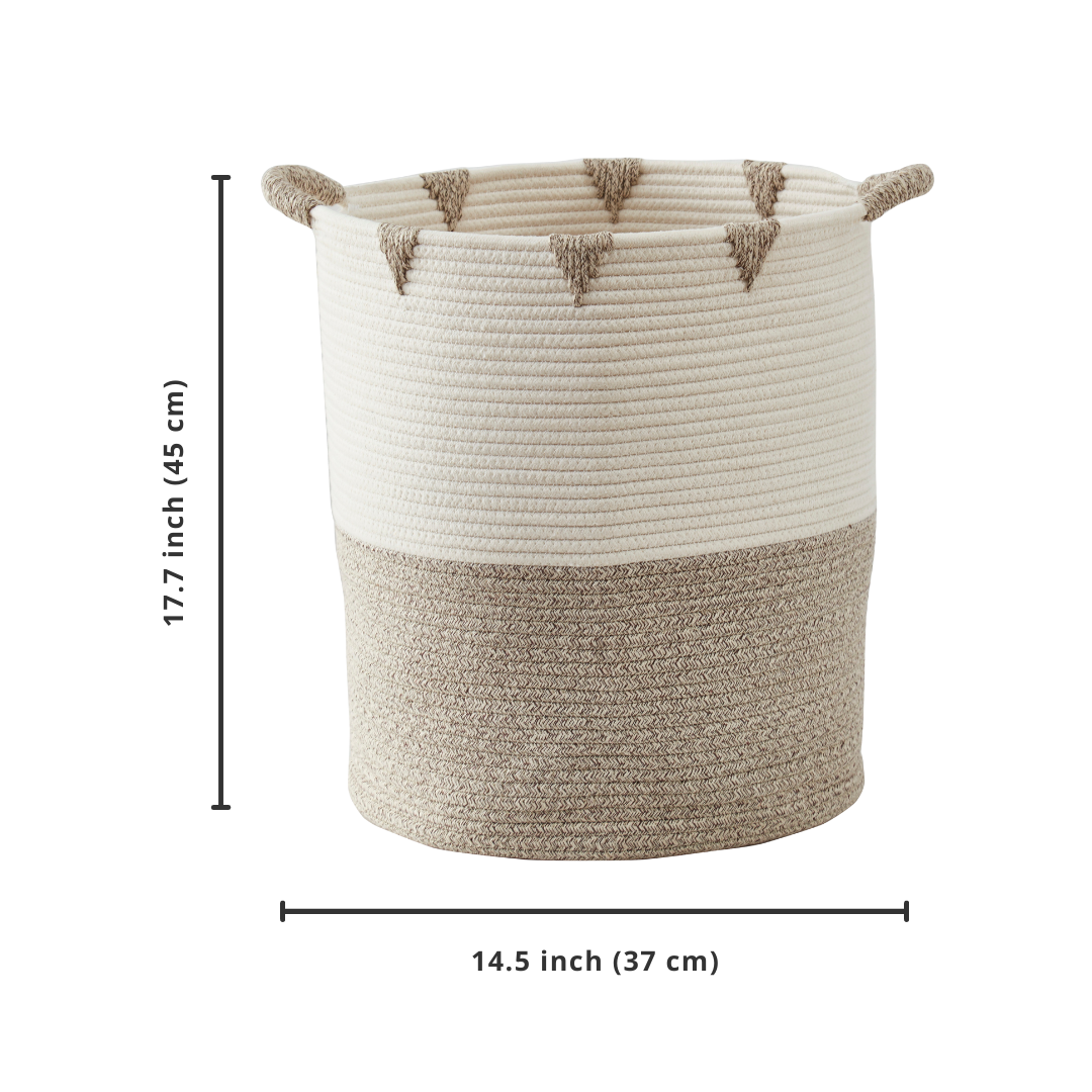 Decorative Cotton Rope Storage Basket | Home Décor Woven Basket