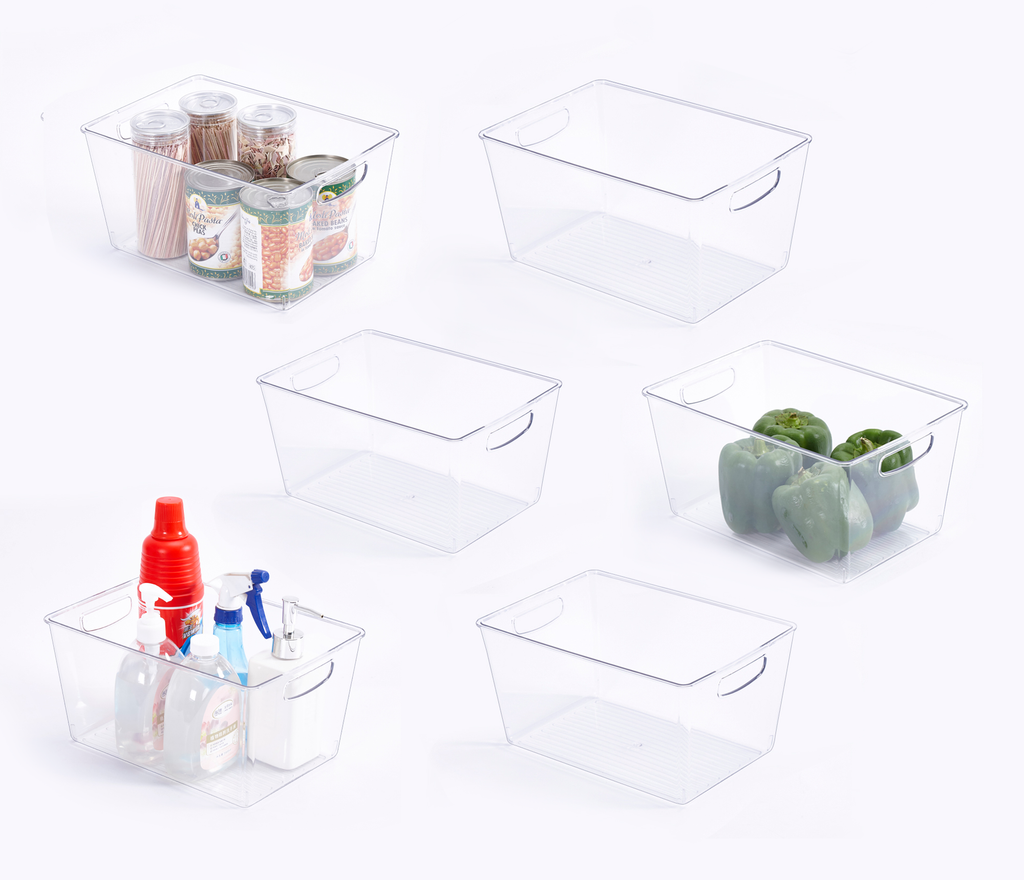 11.4" Fridge Organizer Clear Storage Bins - Transparent Kitchen & Pantry Organizers