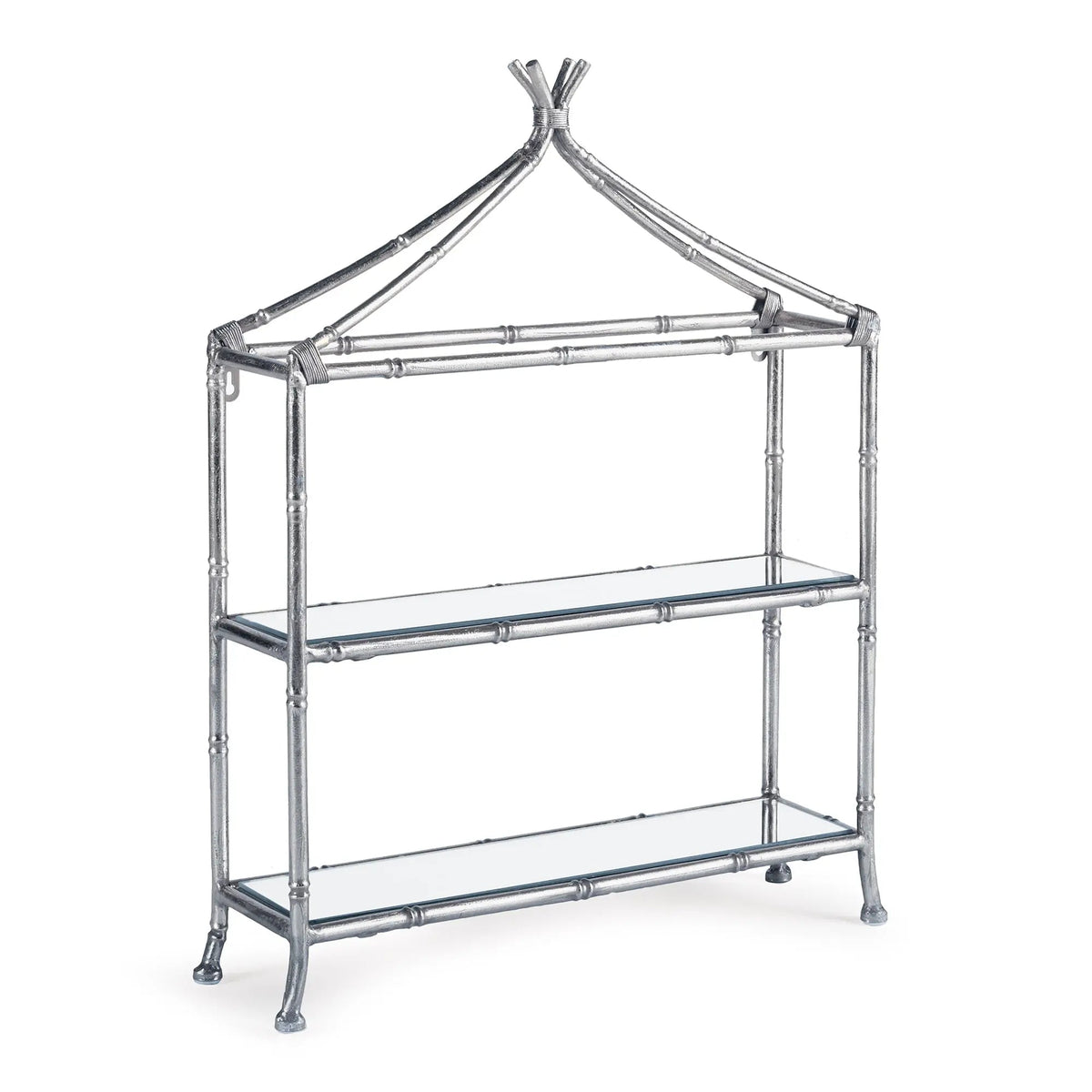 Daphne 2-Tier Curio Shelf – Antique Gold or Silver