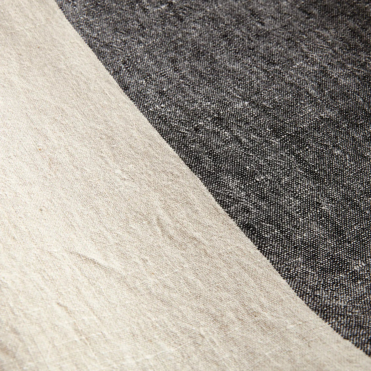 Anika European Linen Throw – Flax/Ivory or Flax/Charcoal