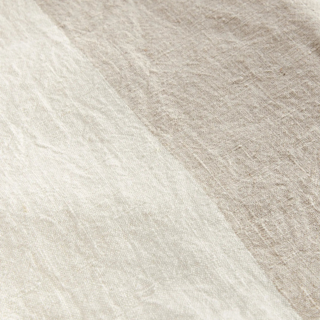 Anika European Linen Throw – Flax/Ivory or Flax/Charcoal
