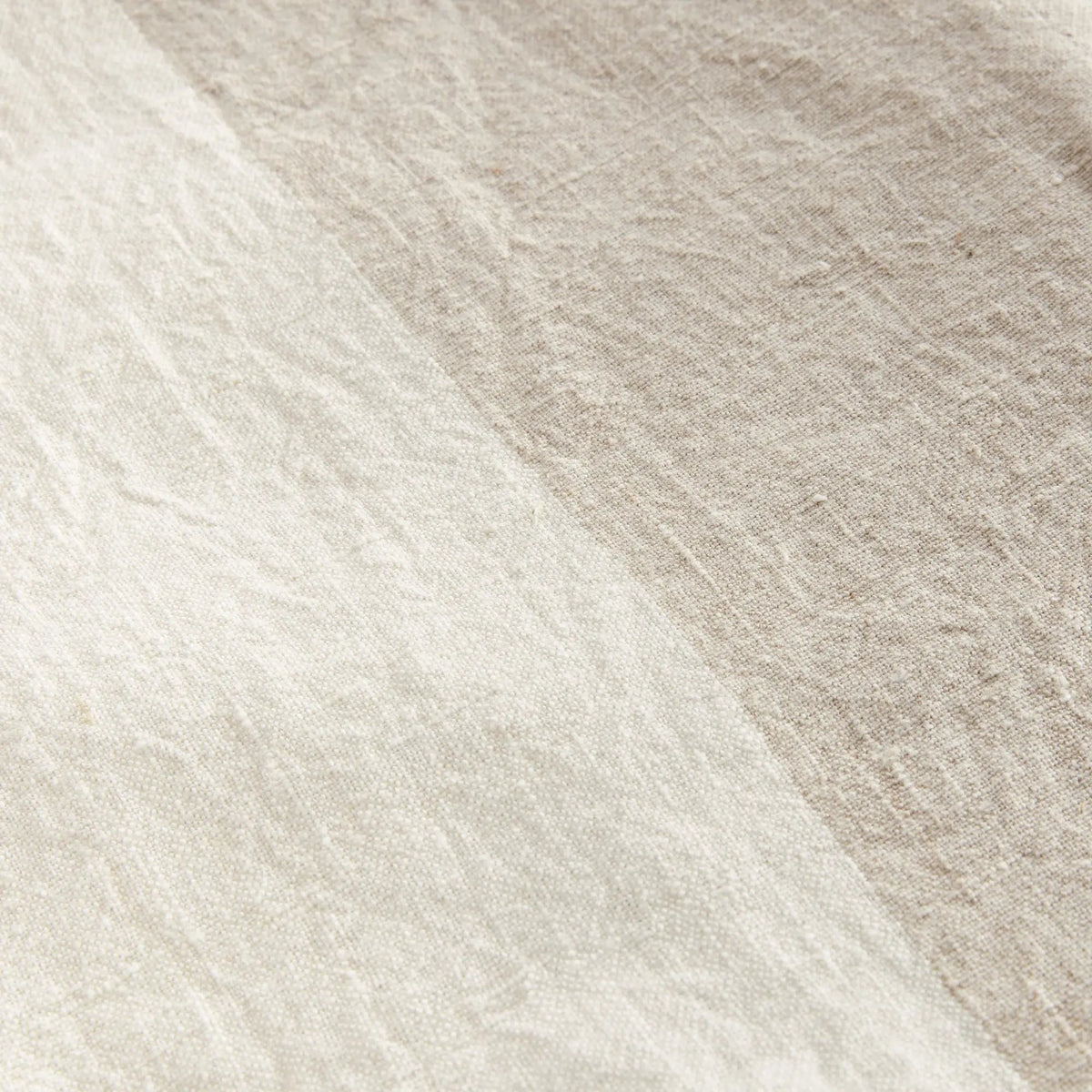 Anika European Linen Throw – Flax/Ivory or Flax/Charcoal