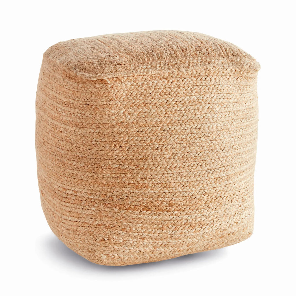Jute Pouf – Natural Woven Floor Cushion, Round or Square