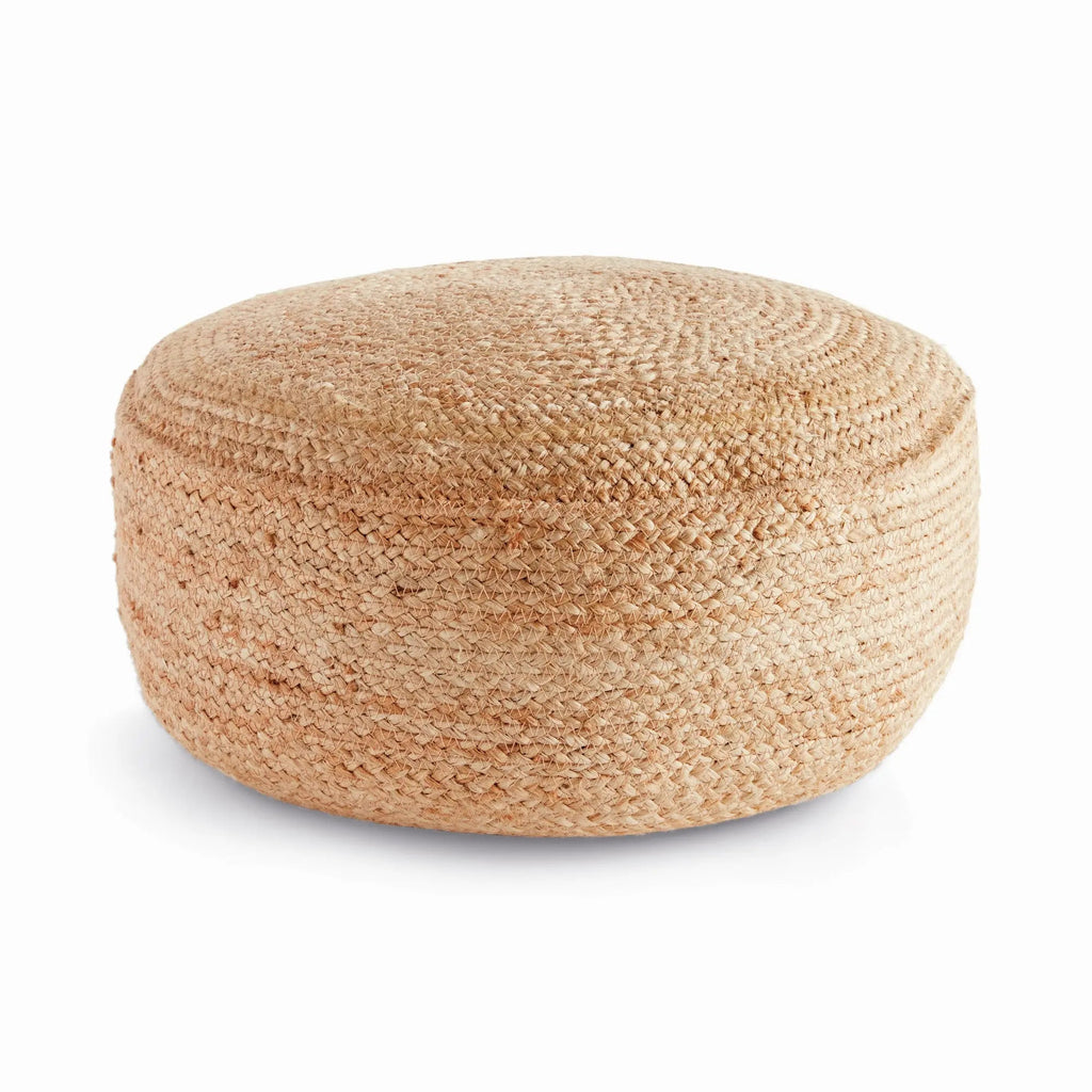 Jute Pouf – Natural Woven Floor Cushion, Round or Square