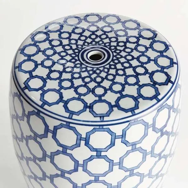 Dynasty Link Ceramic Garden Stool – Blue & White