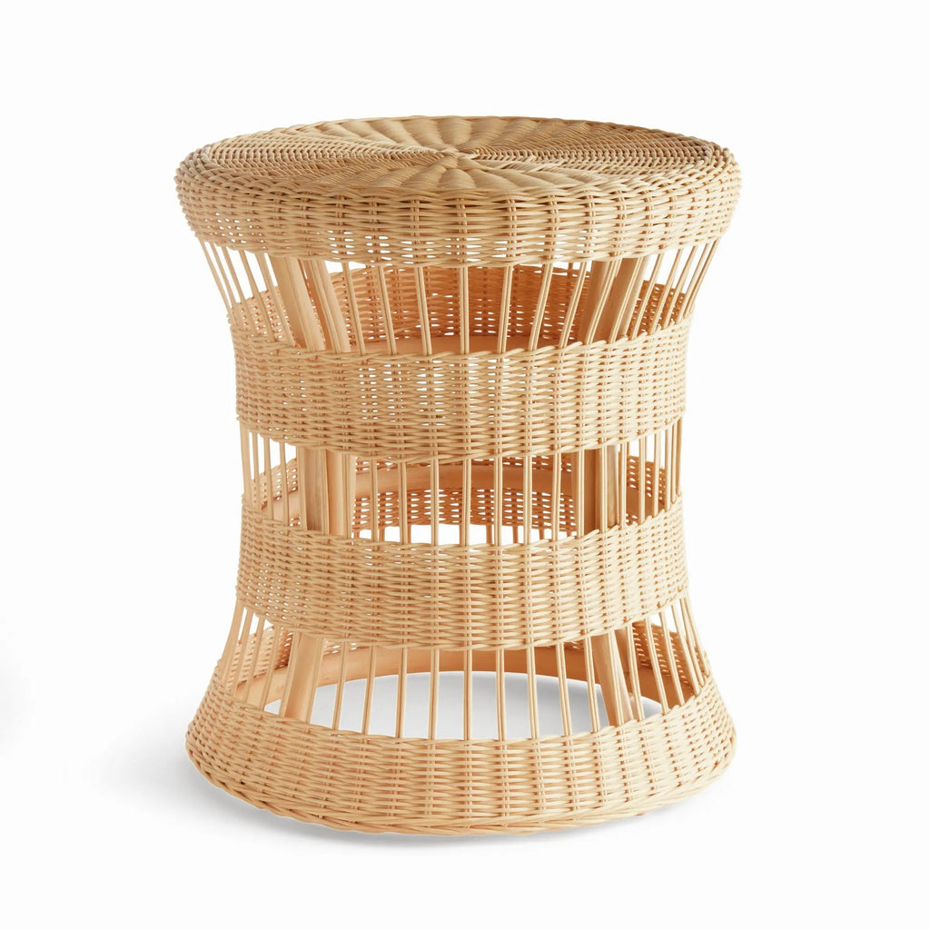 Ashton Rattan Side Table – Handwoven Natural Accent