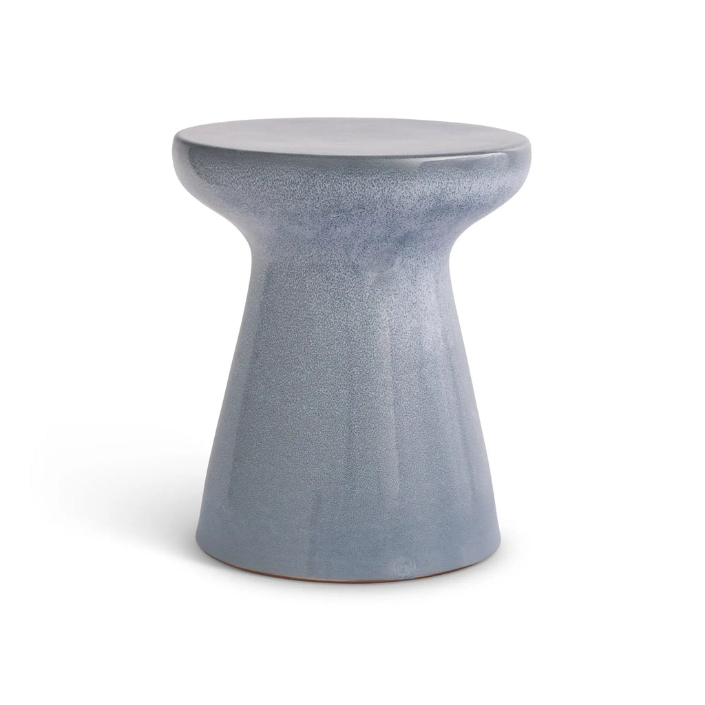 Nanette Side Table – 18" Reactive Glaze Earthenware