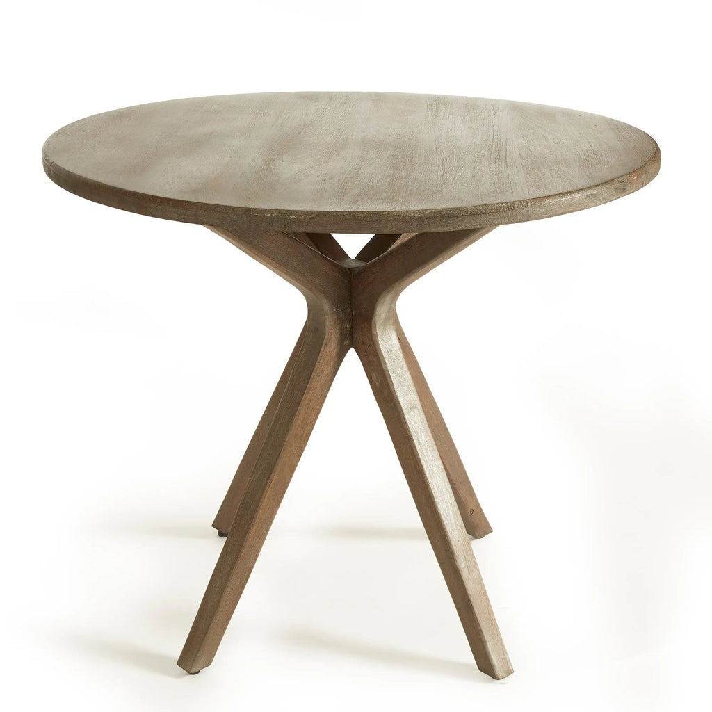 Mercier Café Table – Graywashed Mango Wood, Round