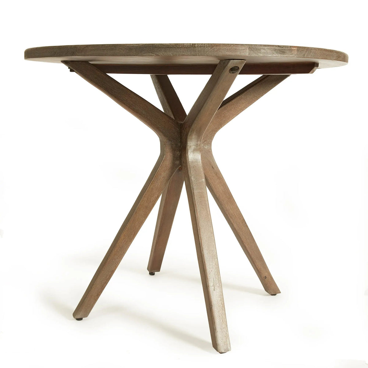 Mercier Café Table – Graywashed Mango Wood, Round