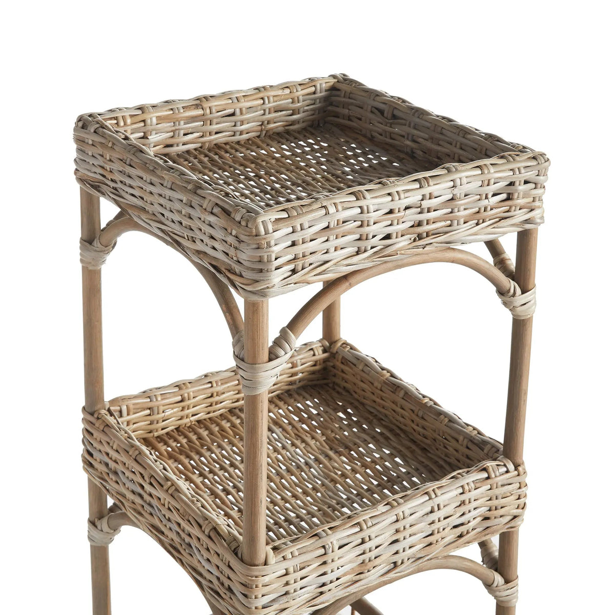 Isla Etagere – Hand-Woven Kubu Rattan Shelving, 39.5"
